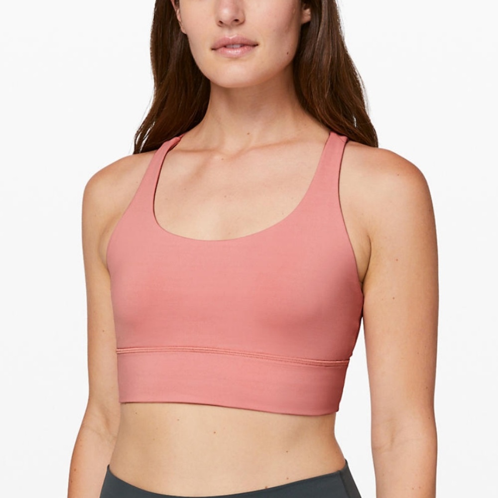 LULULEMON Longline Energy Bra 4 Peach Pink 🍑